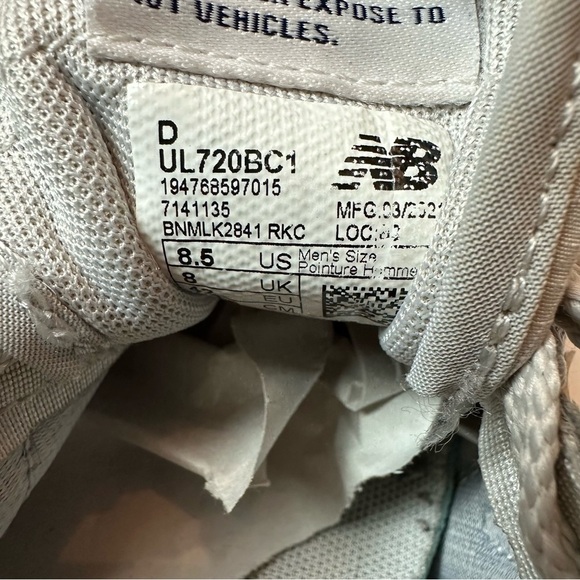 New Balance 720 Retro Running Shoes |Normcore Y2K Silver Gray Trainers Men’s 8.5 main image 6